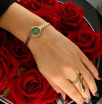 Złoty zegarek Geneve damski 585 biżuteryjna bransoletka ZG 178A. Złote zegarki- te szykowe czasomierze skierowane są dla osób ceniących elegancję i prestiż, a także stanowią ekskluzywny element biżuterii (6).jpg